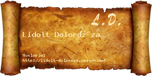 Lidolt Doloróza névjegykártya